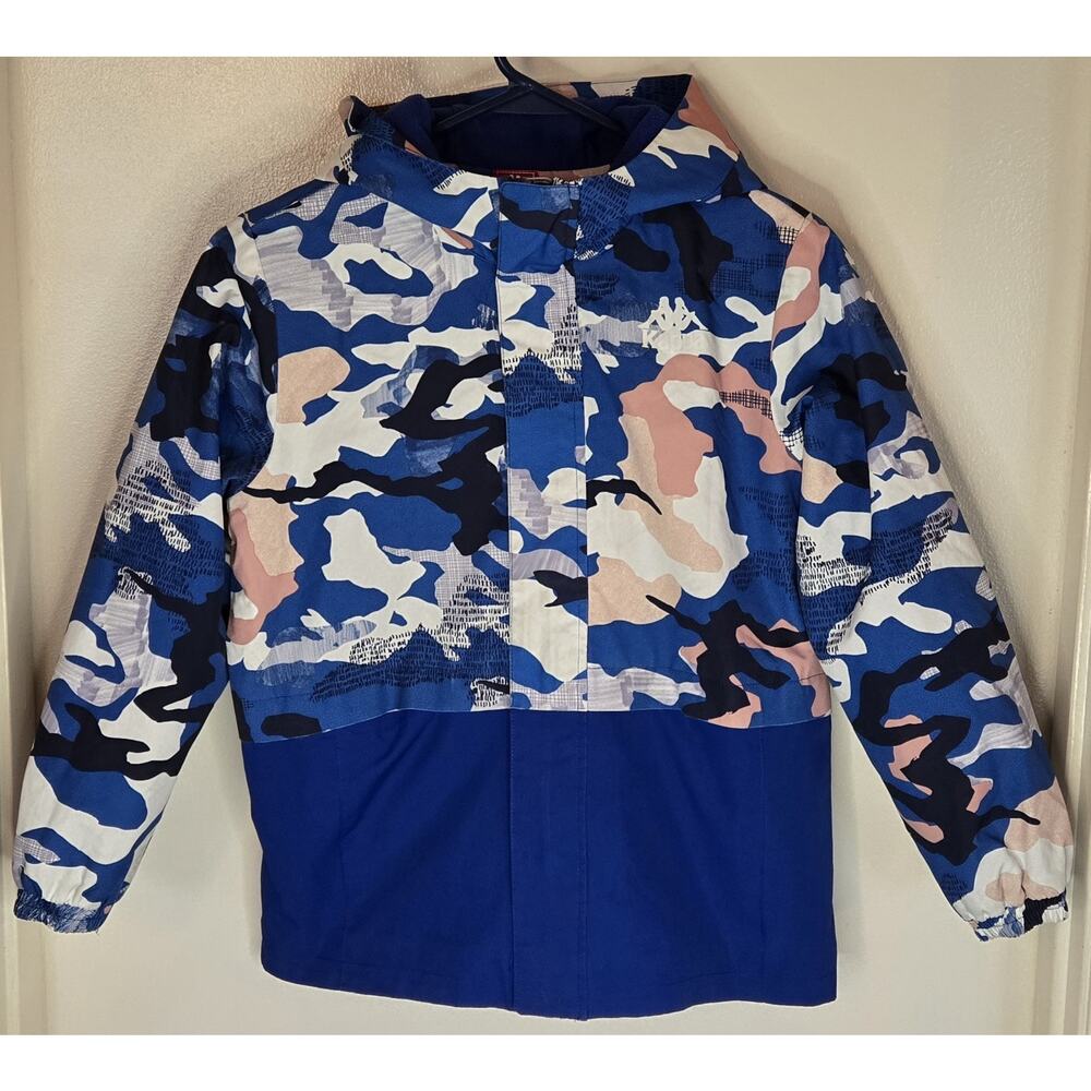 Vintage KIds Youth Kappa Blue Camouflage Cammo Jacket Born In Italy 140/64